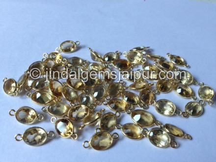Gold Vermeil Citrine Oval Connector